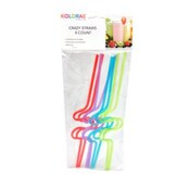 Wholesale - 8ct KOLORAE CRAZY STRAWS C/P 24, UPC: 819507012627